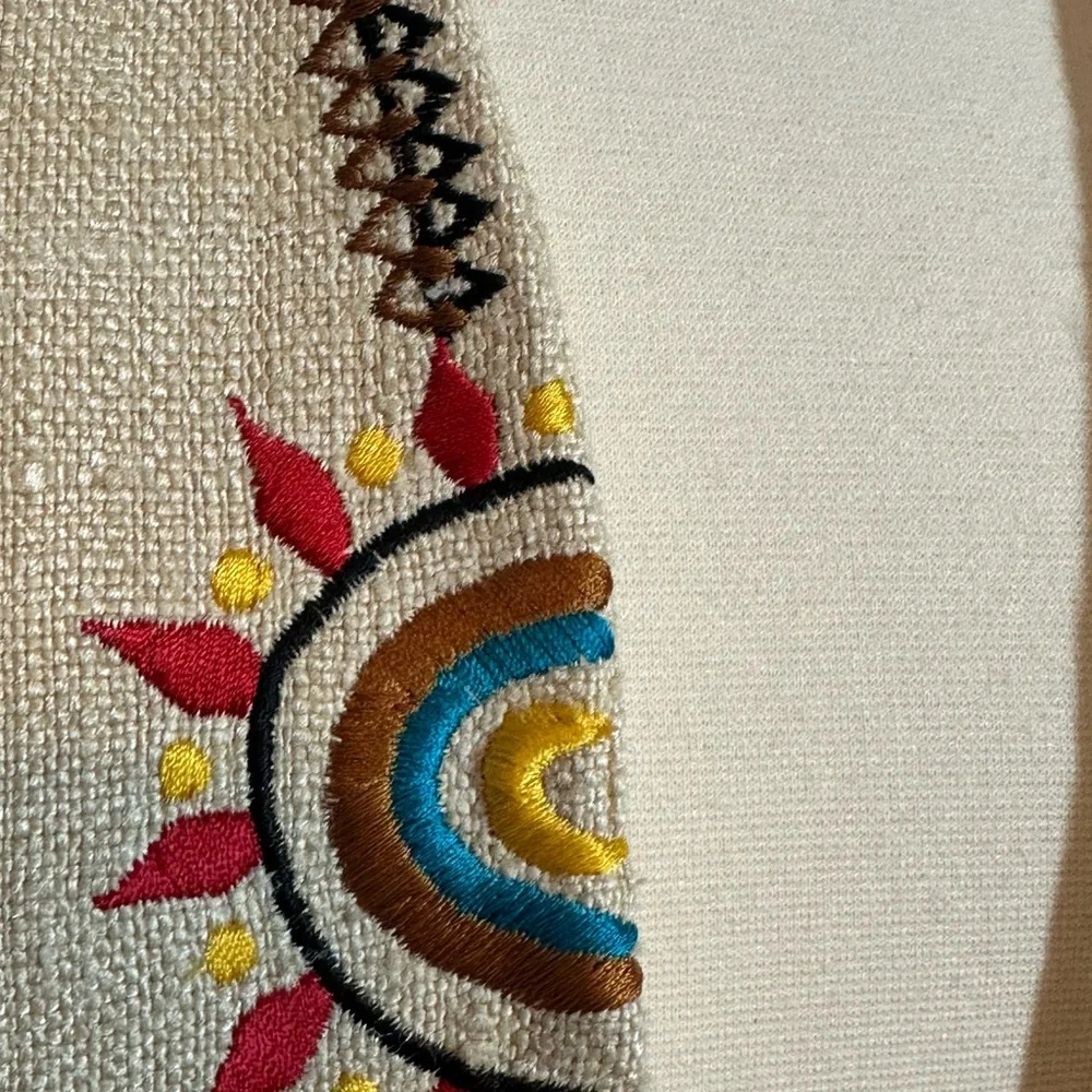 Stunning 100% silk Vintage Unique  Embroidered Cream blazer - Picture 6 of 15